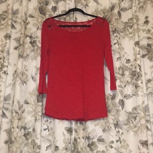 Express Lace 3/4 Sleeve Tee